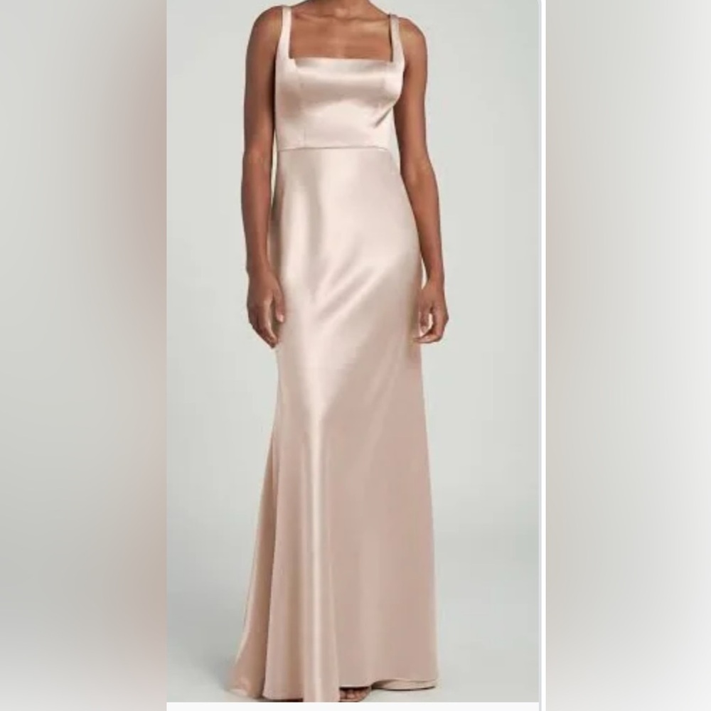 Jenny Yoo Pink Satin Gown - 4